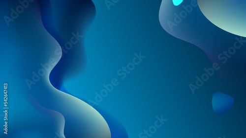 Abstract 3D dark blue and black background with fluid gradient grainy texture and liquid shapes. Modern wallpaper design for social media, idol poster, banner, flyer.