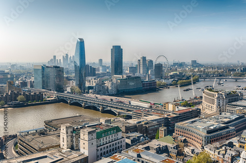 River Thames and city skyline of London, England, UK © marcorubino