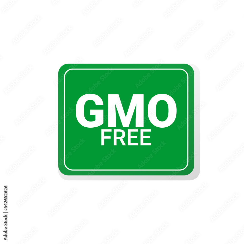 GMO free sticker organic and natural products. PNG. Green vector illustration GMO free sticker organic and natural products. PNG. Green vector illustration
