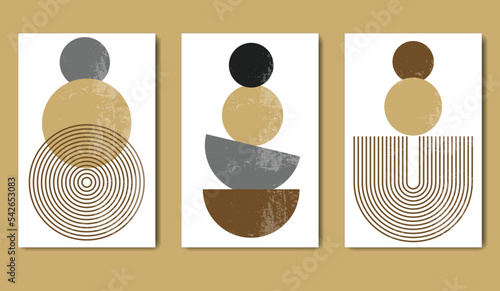 Bohemian drawing art with a modern style plus beautiful textures and colors. suitable for poster print background or display in the living room
