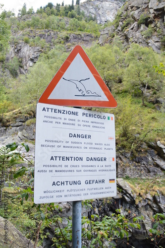 sign in the mountains of Italy