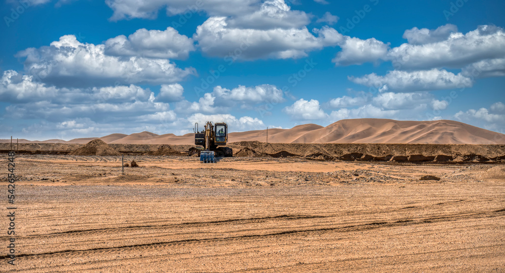Fotografie excavator in the desert