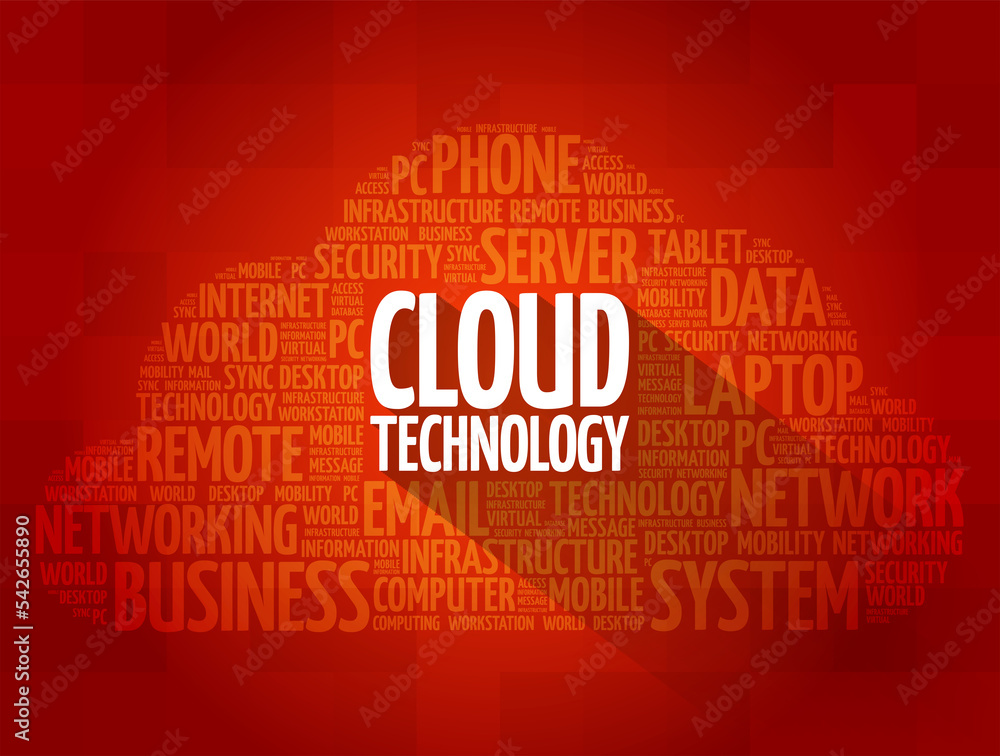 Cloud Technology word cloud collage, concept background Cloud Technology word cloud collage, concept background