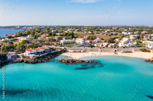 Spiaggia Marina di Pulsano, Taranto, Salento, vista dal drone