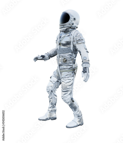 Astronaut transparent 3D rendering High Quality