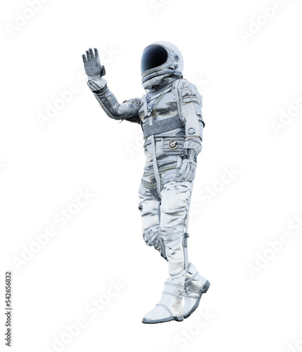 Astronaut transparent 3D rendering High Quality