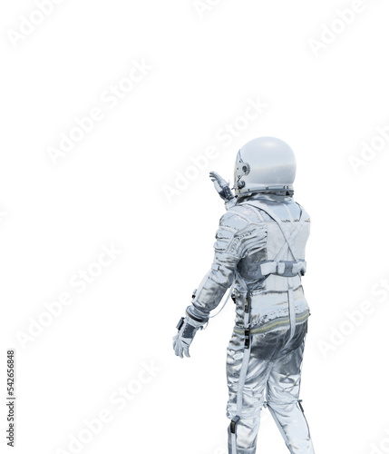 Astronaut transparent 3D rendering High Quality