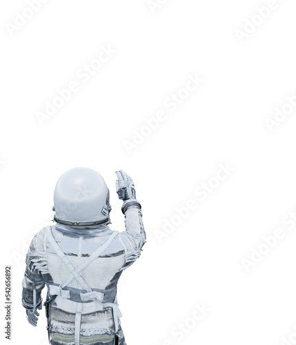 Astronaut transparent 3D rendering High Quality