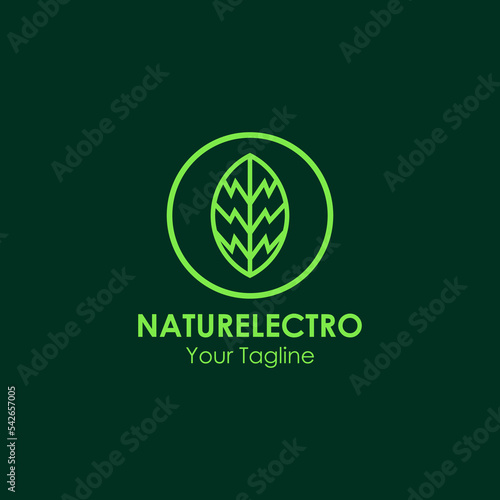 green eco symbol, combination nature and electro, electro of nature, sign of nature, logo of nature electro, logo of nature, leaf and electro, leaf logo