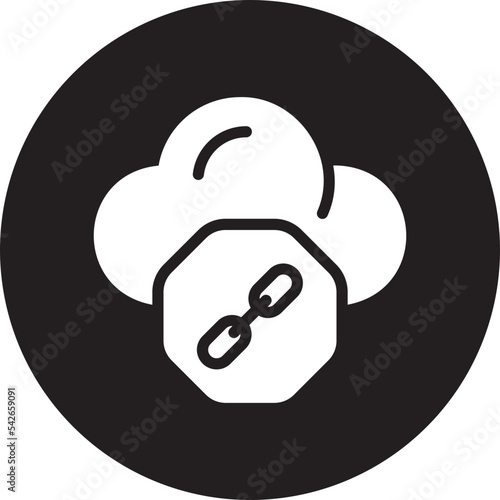 cloud computing glyph icon