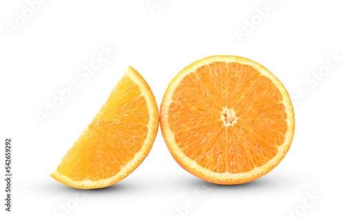 Orange slice isolated on white background.