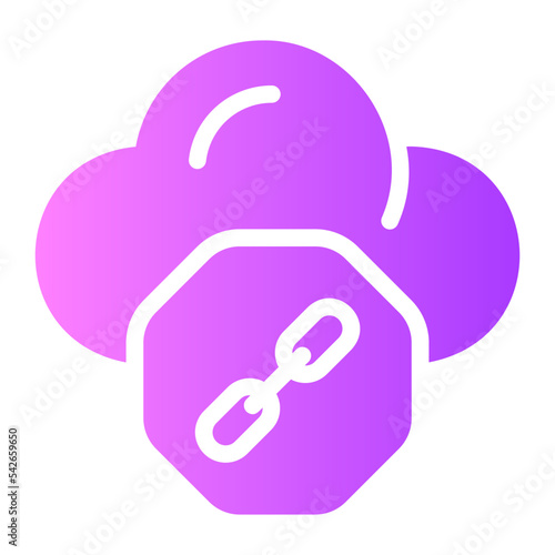 cloud computing gradient icon