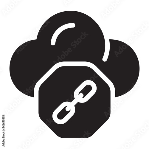 cloud computing glyph icon