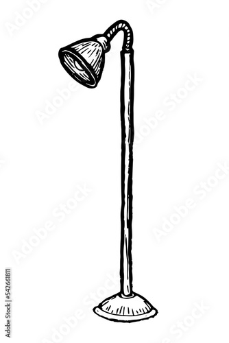 Floor lamp vector illustration on white background
