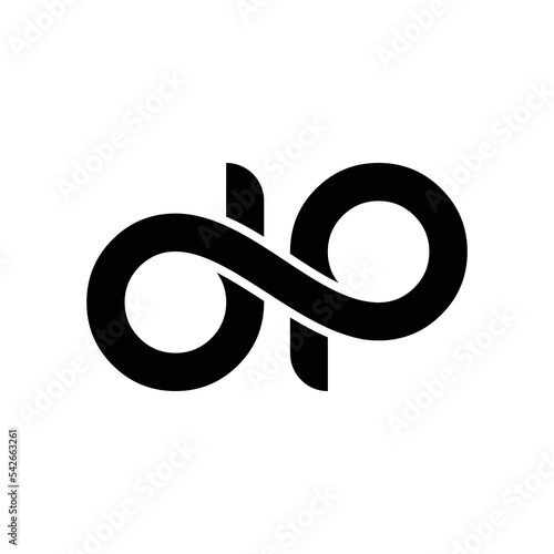 DP letter mark abstract logo design