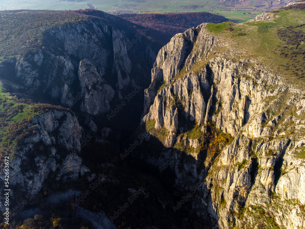 Aerial view of the Turda gorge - Romania