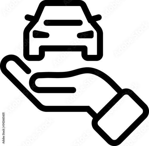 Car line vector icon