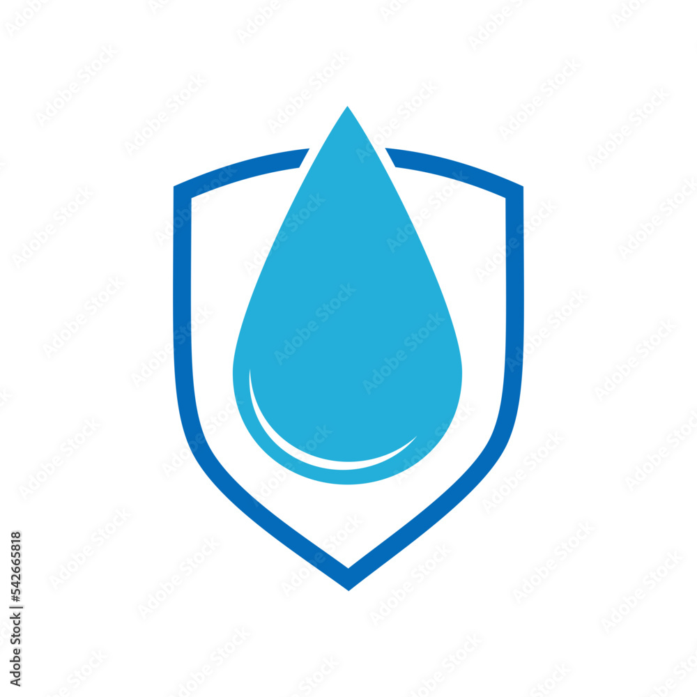 Shield Drop Logo Design Shield Drop Logo Design