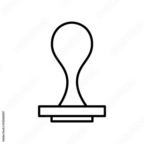 rubber stamp line icon