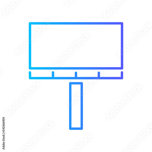 Road Billboard gradient icon
