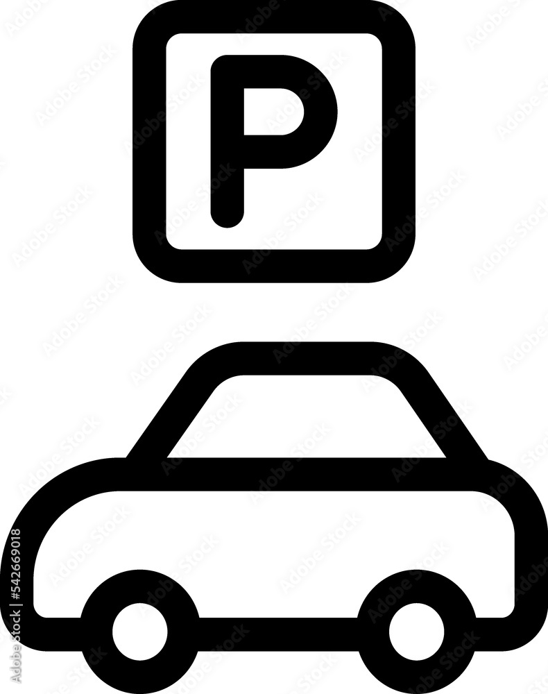 Car parking vector icon. Parking sign