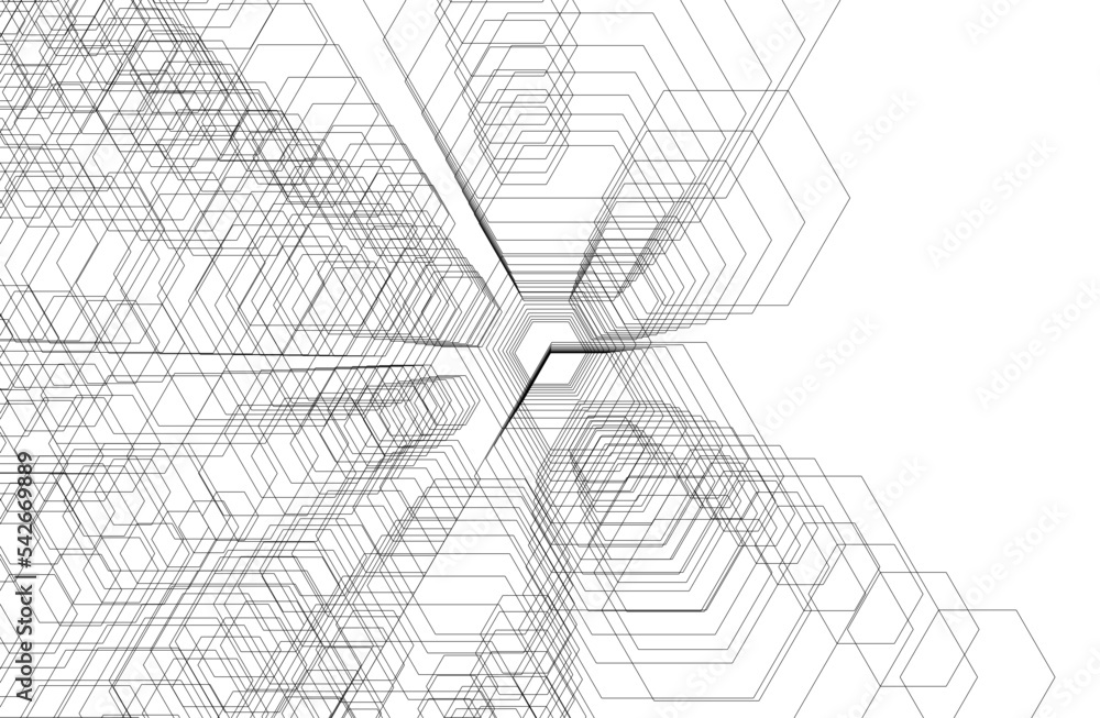 abstract hexagon geometric background