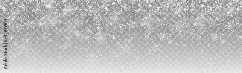 Fotografie, Obraz Seamless realistic falling snow or snowflakes