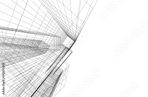 Abstract architectural wallpaper design, digital concept background 