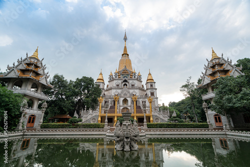 Buu Long pagoda has the unique combination of architectural style of India, Myanmar, Thailand and Vietnam, located at Ho Chi Minh city, Vietnam