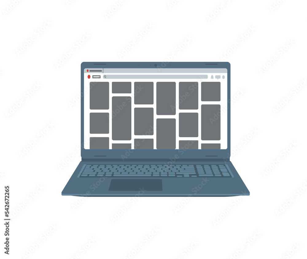 Laptop. Screen. Computer display. Flat, cartoon, vector Laptop. Screen. Computer display. Flat, cartoon, vector