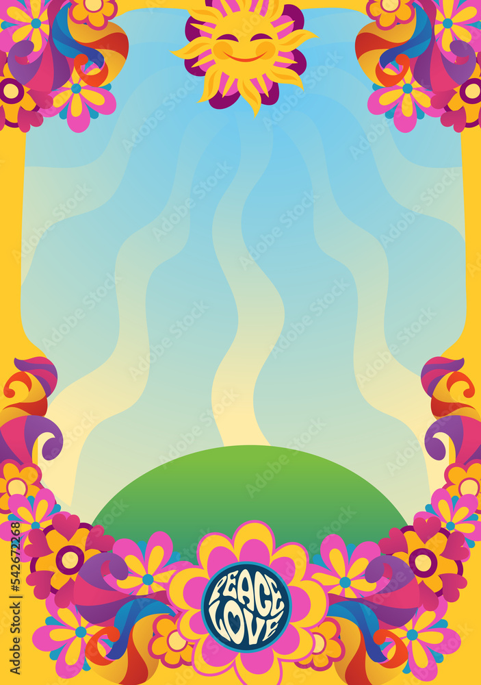 Hippie 60s poster
