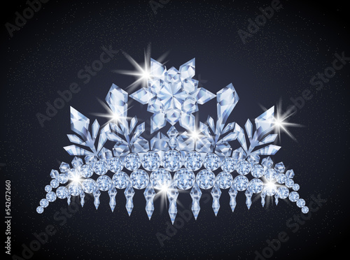 Princess Diamond tiara, vector illustration
