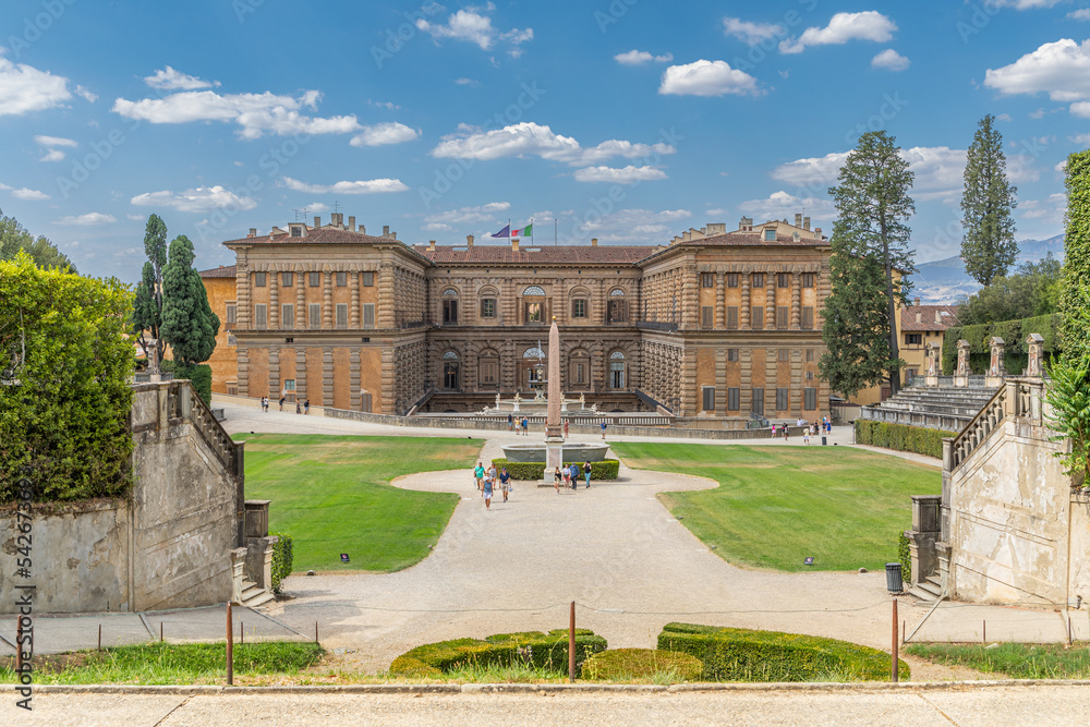 Fototapeta premium Anfiteatro et Palazzo Pitti, Giardino di Boboli, à Florence, Italie