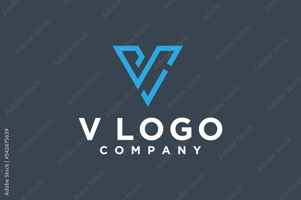 V letter initial logo design line style modern simple minimalist business technology icon symbol V letter initial logo design line style modern simple minimalist business technology icon symbol