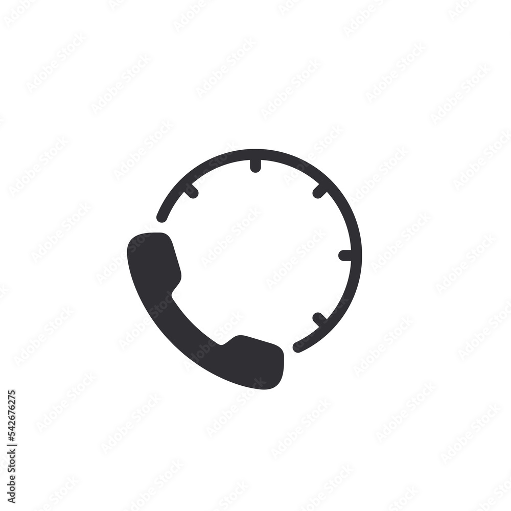 Call planner icon. Phone sign. Call icon. Telephone sign. Call schedule