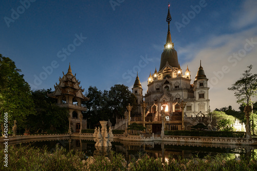 Buu Long pagoda has the unique combination of architectural style of India  Myanmar  Thailand and Vietnam  located at Ho Chi Minh city  Vietnam