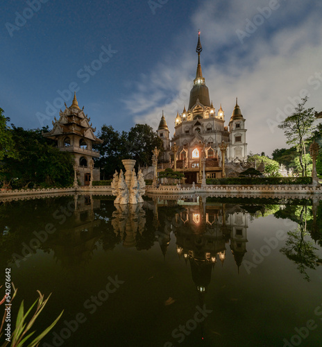 Buu Long pagoda has the unique combination of architectural style of India, Myanmar, Thailand and Vietnam, located at Ho Chi Minh city, Vietnam © Quang Ho