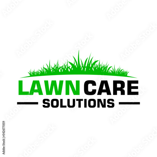 lawn care logo design creative idea vector design inspiration	
