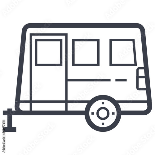 Caravan Line Illustration