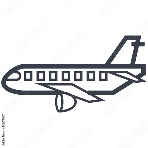Passenger Plane Line Illustration