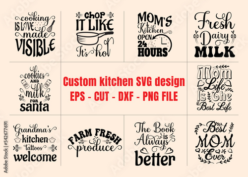Custom kitchen SVG bundle design