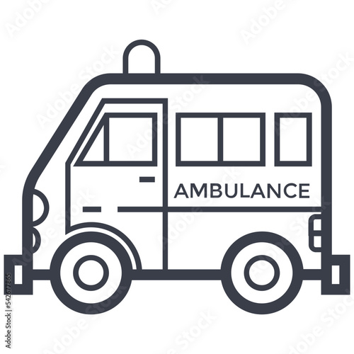 Ambulance Line Illustration