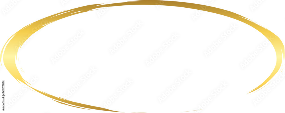 Oval Gold Brush Stroke Design Element Oval Gold Brush Stroke Design Element