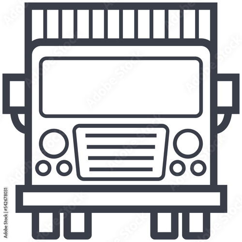 Lorry Truck Line Illustration