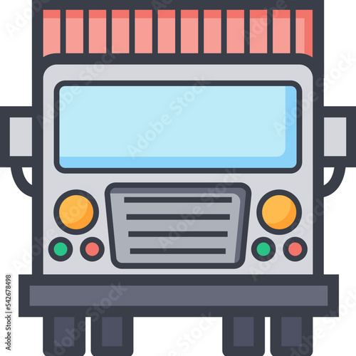 Lorry Truck Colored Illustration
