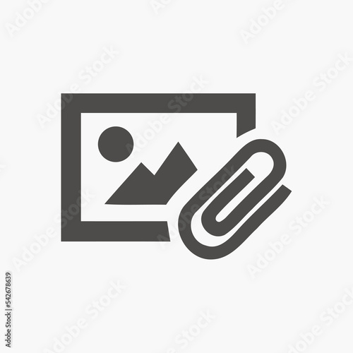 add photo vector icon isolated. image, portrait, photo, gallery, picture, attachment icon vector symbol