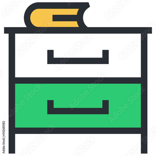 Chest of Drawers Vector Icon