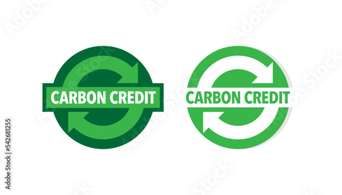 Carbon credit vector icon illustration concept