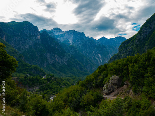 Mountains in Theth valley in Albania