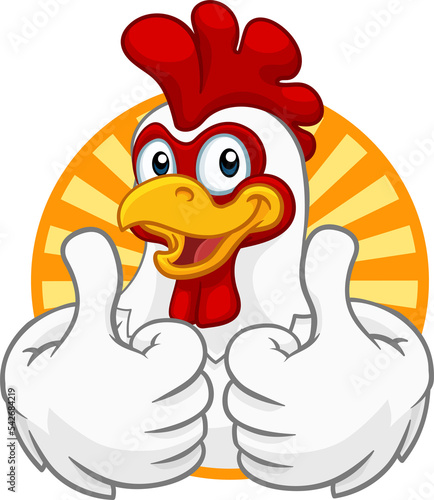Fotografering Chicken Cartoon Rooster Cockerel Character